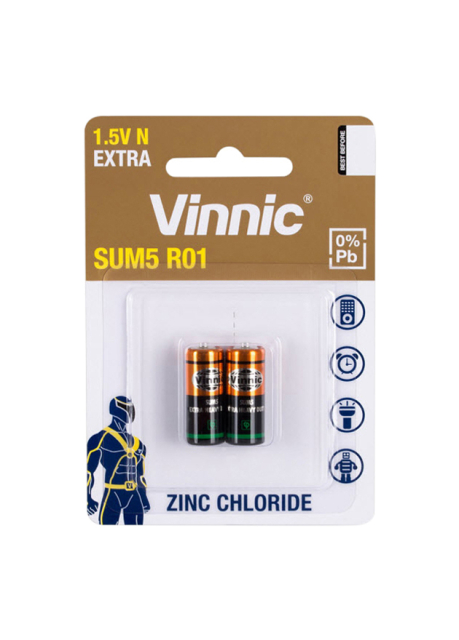 Vinnic 2-Pack Heavy-Duty LR1 N Batteries