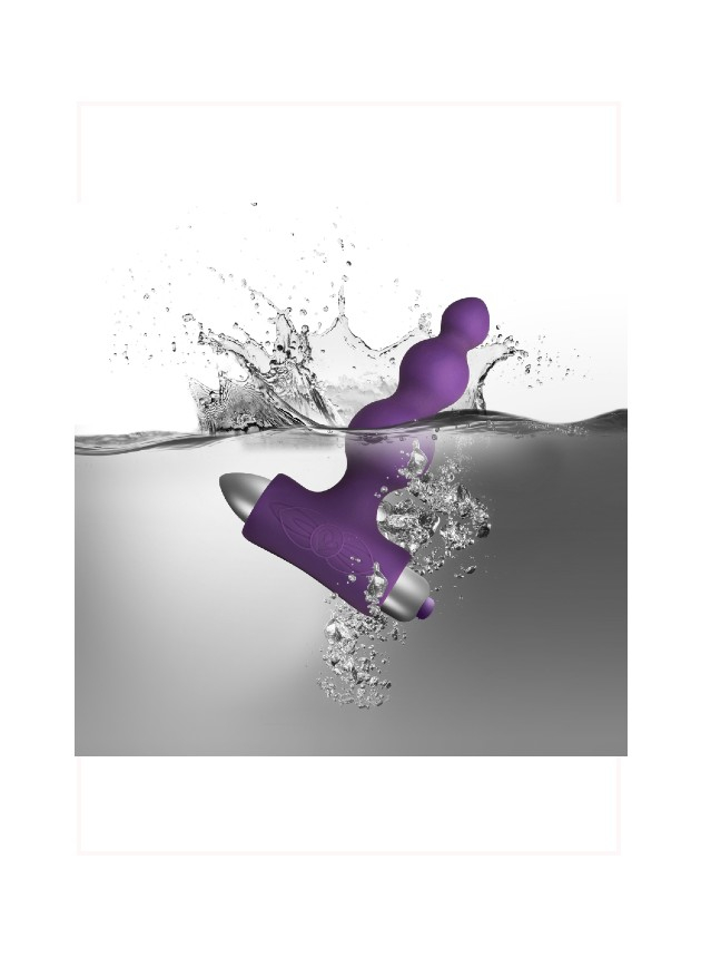 Rocks-Off Petite Sensations Bubbles Purple 7-speed Butt Plug