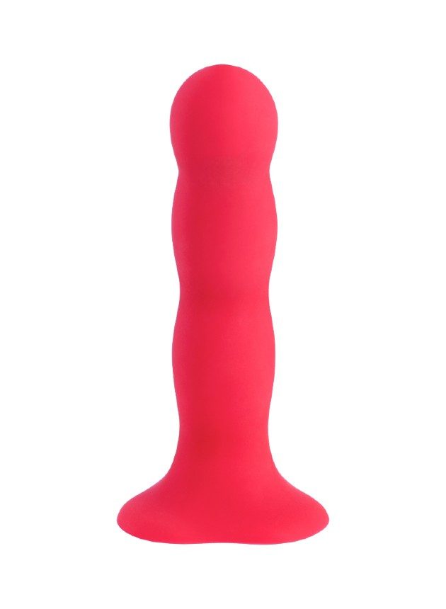 Fun Factory Bouncer Red Strap-On Dildo with Rumbling Balls