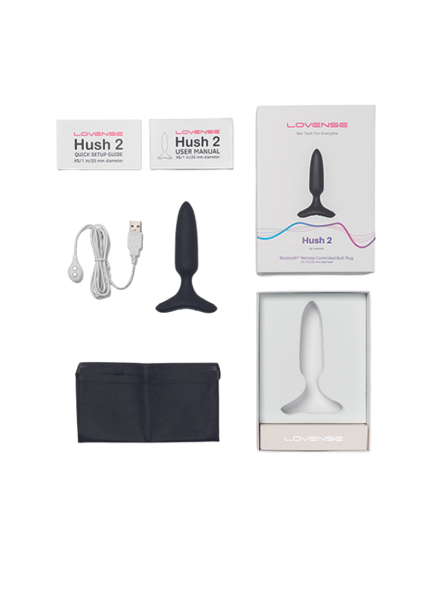 Lovense Hush 2 (1 in) Bluetooth Remote-controlled Wearable Butt Plug