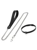 Obei Real Leather Collar and Lead Set