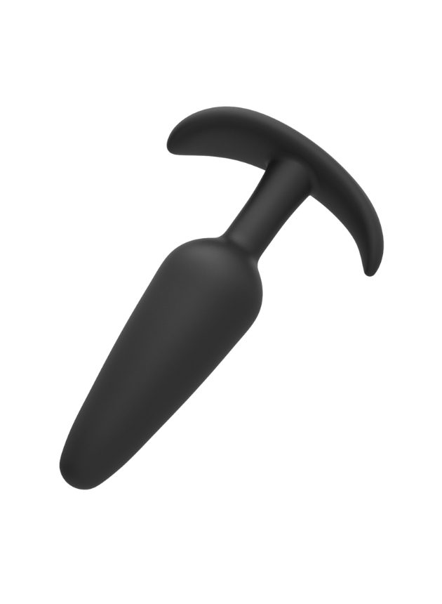 NOTI Noir Beginner Butt Plug with Curved base 8.3 cm